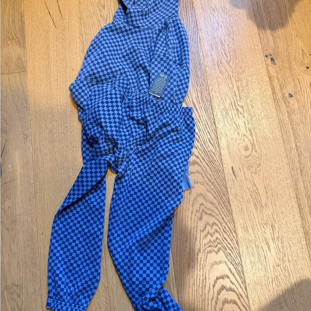 Crewcuts Blue Checkered Kids Matching Set - Picture 1 of 3
